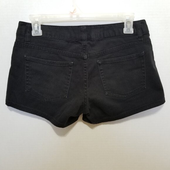 BeBop shorts 3 black twill stretch basic low rise waist shortie classic Y2K - Picture 2 of 14